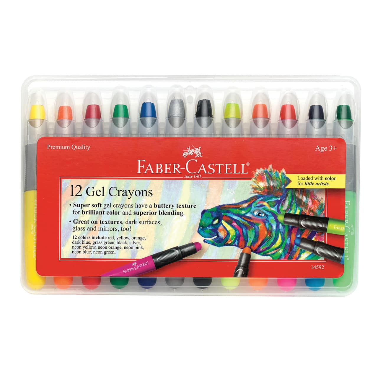 Faber-Castell® 12 Color Gel Crayon Set